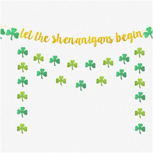 Shenanigans Sparkle St. Patrick's Day Banner and Garland