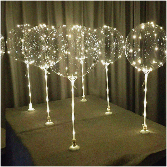 GlowEZ LED Balloon Kit 6pc Set with Sticks and Batteries