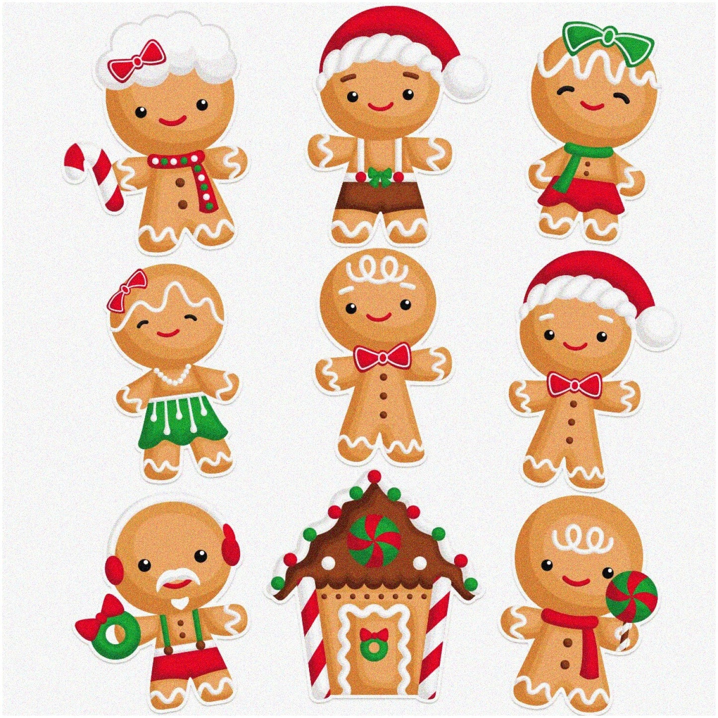 45PCS Gingerbread Cutouts for Holiday Decor