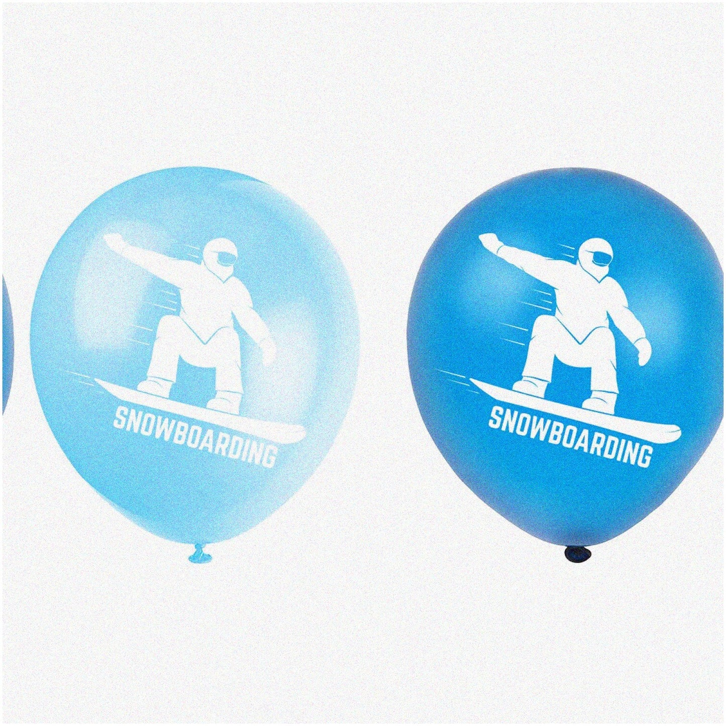 Snowboard Funburst Balloons 12inch 16pcs Black Green