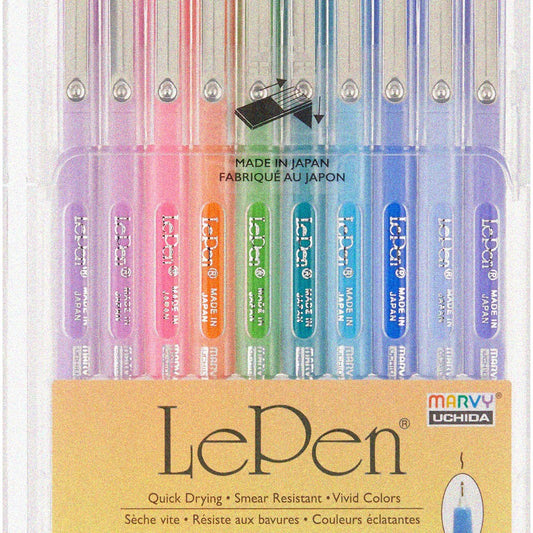 10-Piece Fine Point Drawing Pen Set in Multiple Colors