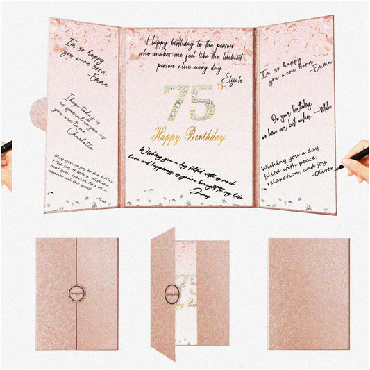 75th Birthday Celebration Kit with Signature Book and Certificate