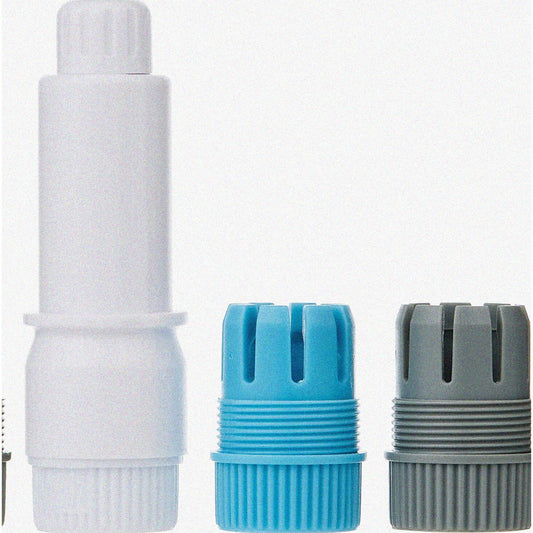 Pen Holder for Desk, Blue, White, Gray, 3.5x5.75x1 inches