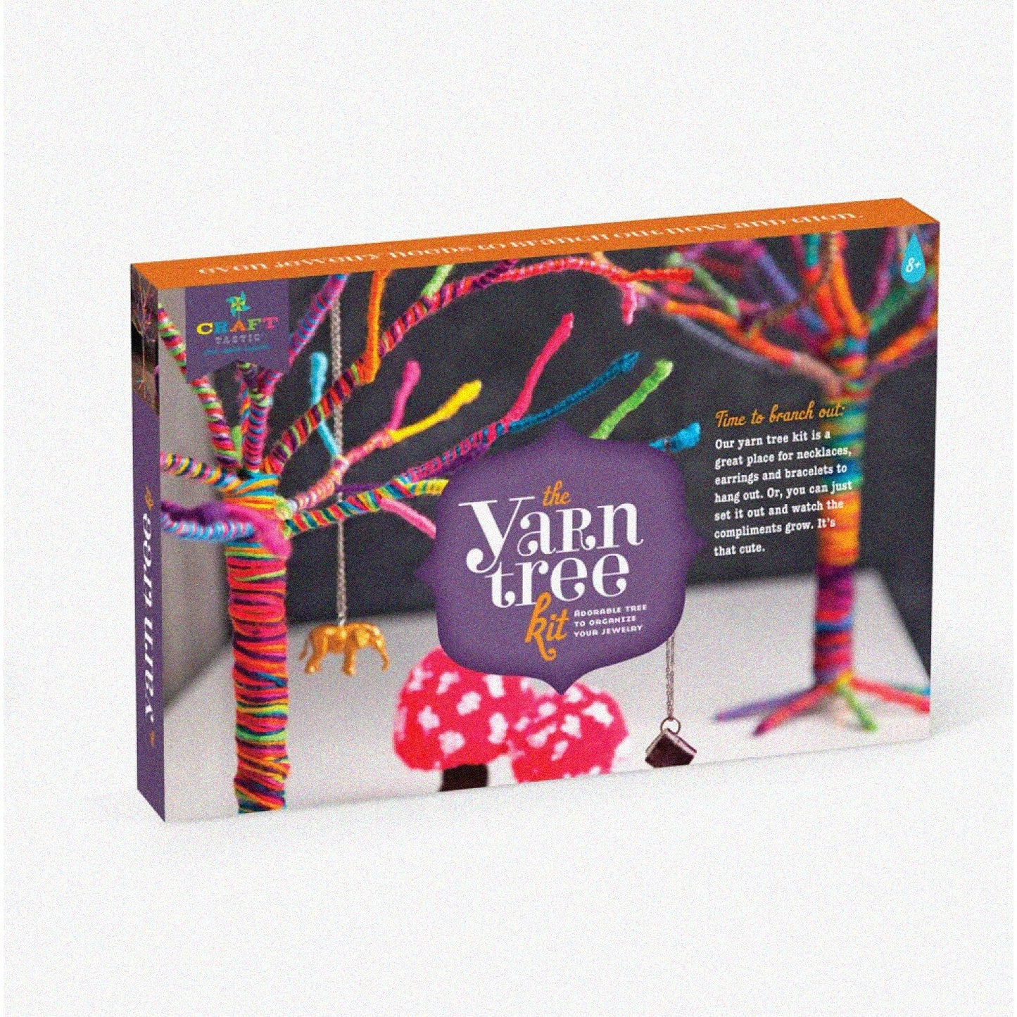 DIY Yarn Tree Jewelry Organizer 18" Tall
