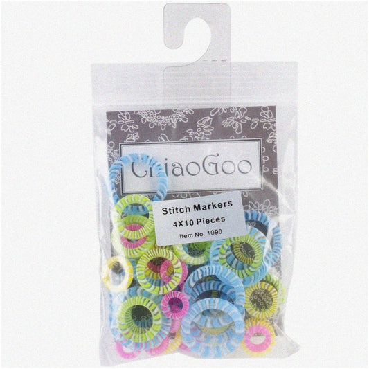 Colorful 40-Piece Stitch Markers Set for Knitting and Crochet