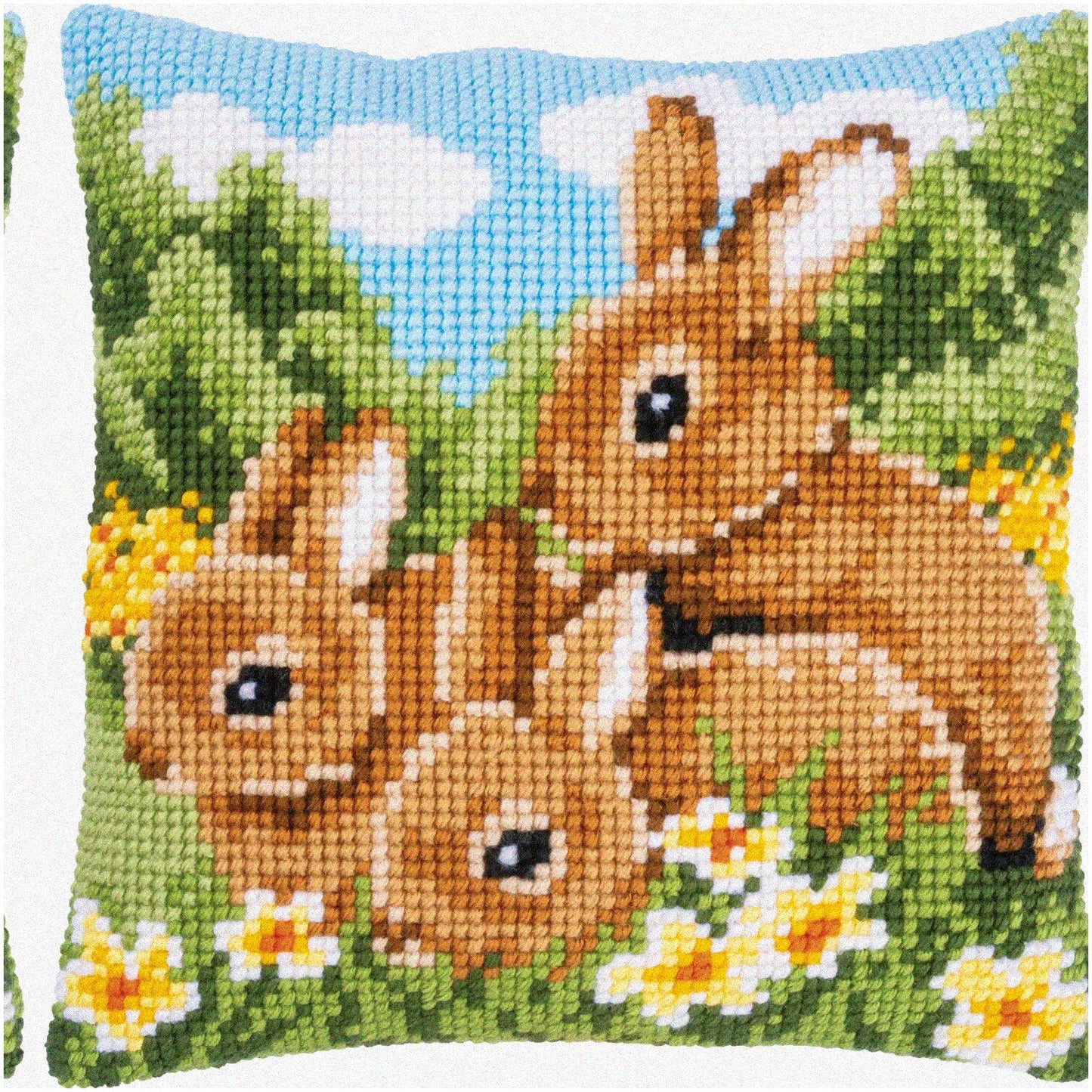 Whimsical Rabbit Cushion for Cozy Comfort 40x40 cm