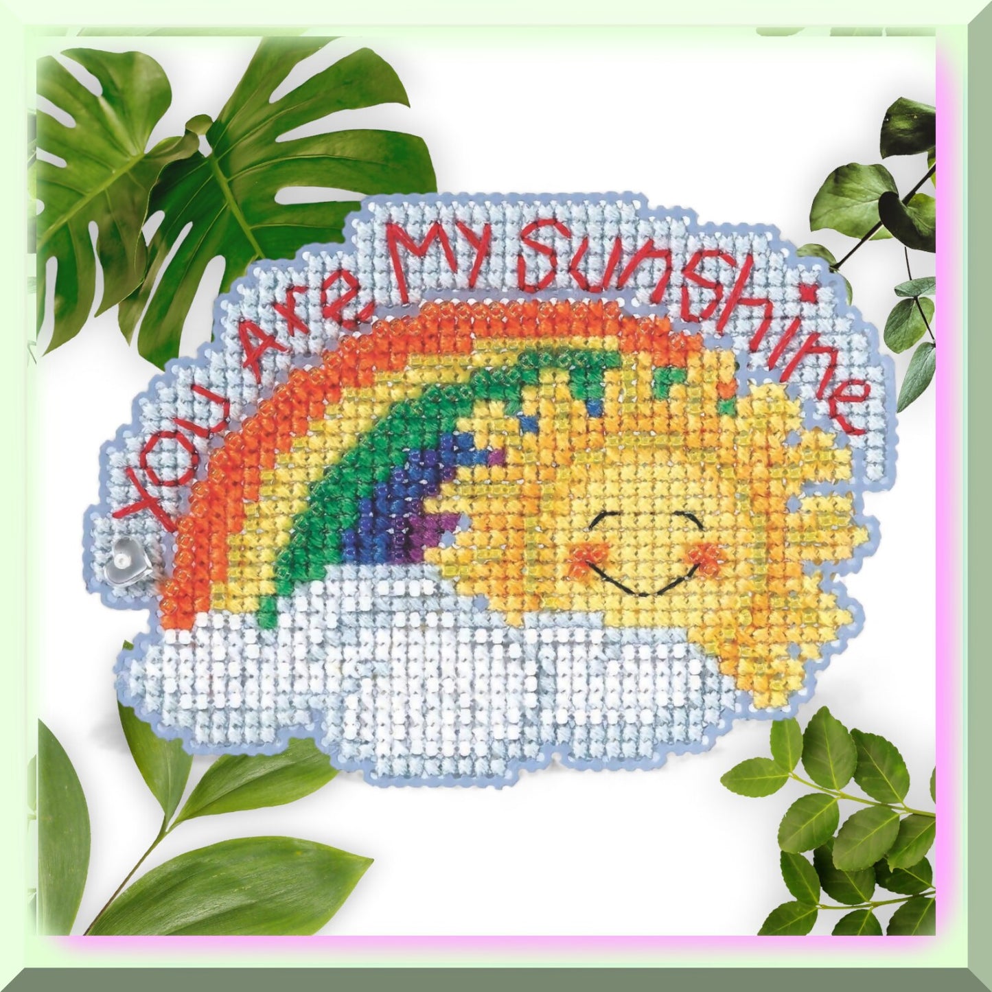 Spring Bouquet Cross Stitch Ornament Kit for Beginners