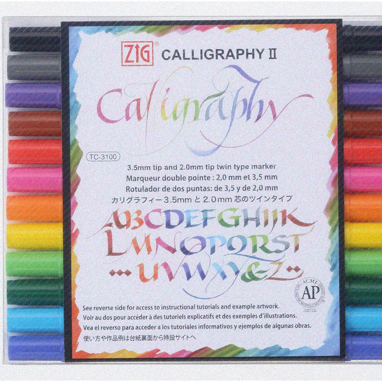 Calligraphy Marker Set 12 Colors Dual Tips Japan