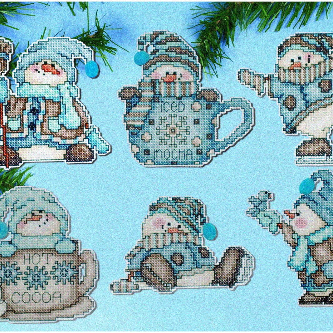 DIY Christmas Cross Stitch Ornament Kit Set of 6