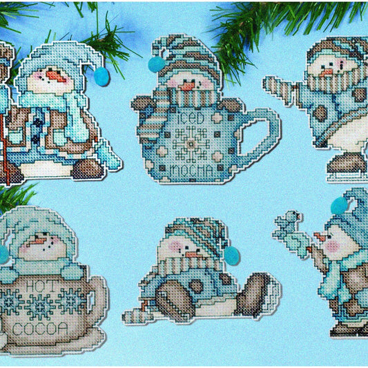DIY Christmas Cross Stitch Ornament Kit Set of 6