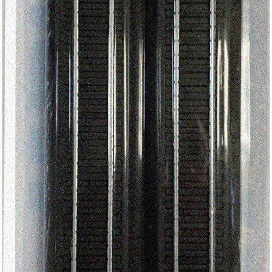 HO Scale 4-Pack 9-Inch Straight Tracks with Black Roadbed