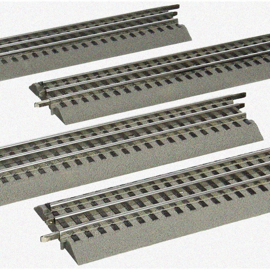 Electric O Gauge FasTrack 10-Inch Straight Track 4-Pack