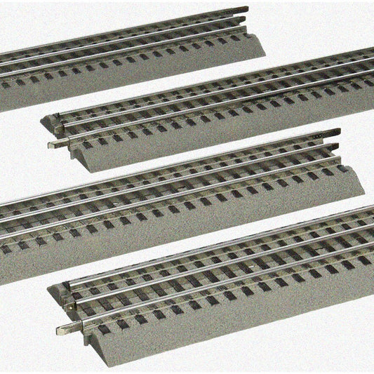 Electric O Gauge FasTrack 10-Inch Straight Track 4-Pack