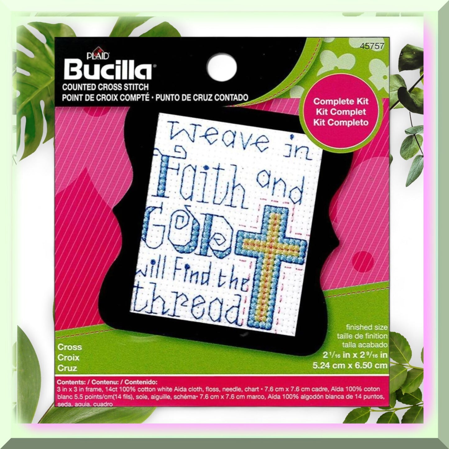 Petite Cross Stitch Kit for Beginners with Frame