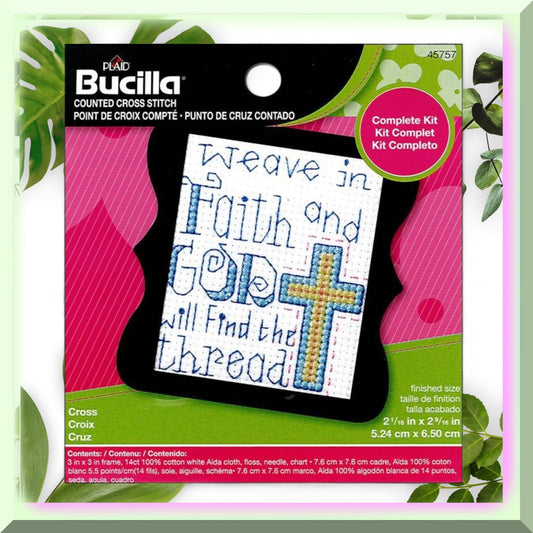 Petite Cross Stitch Kit for Beginners with Frame