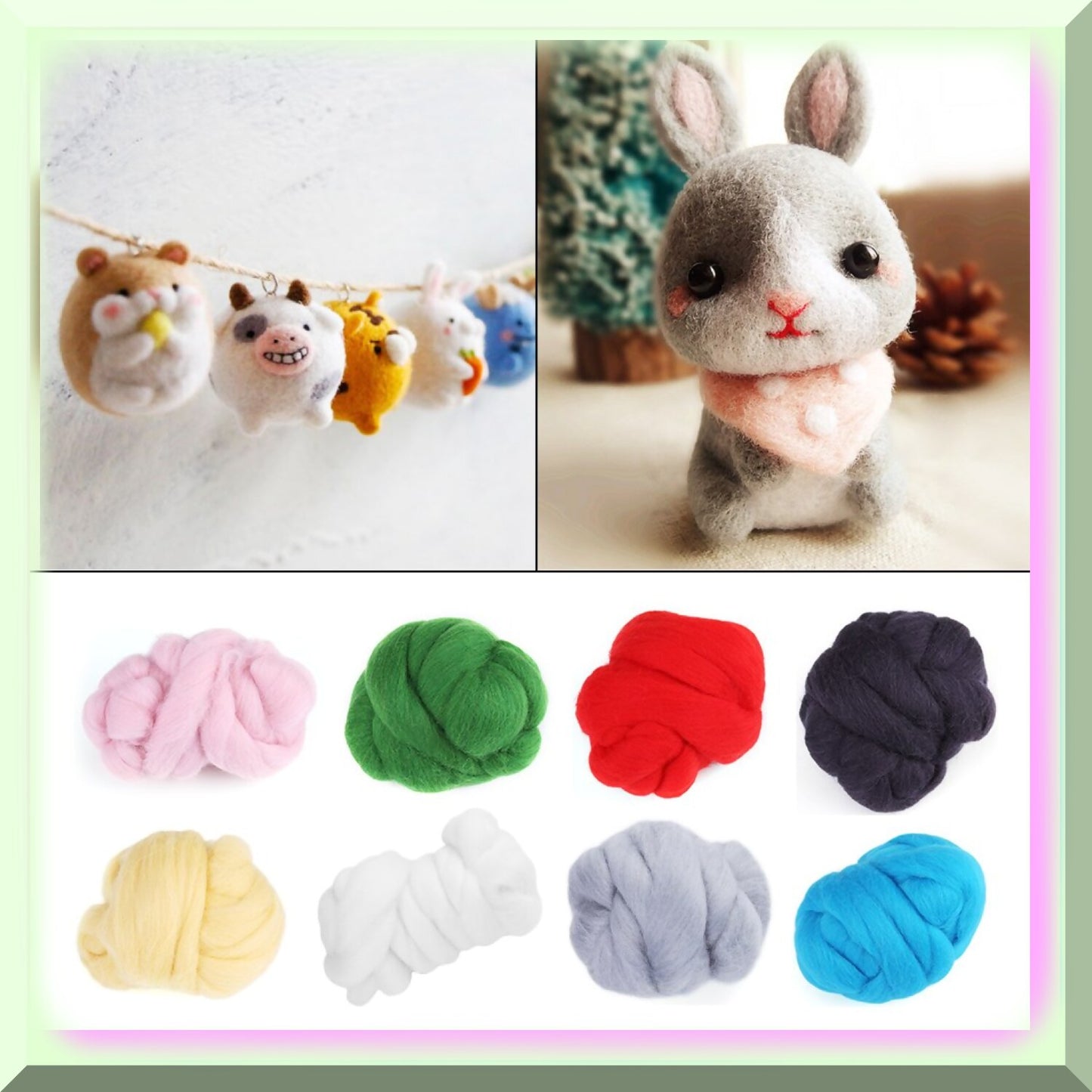 Vibrant Needle Felting Wool for Crafting Small Accessories