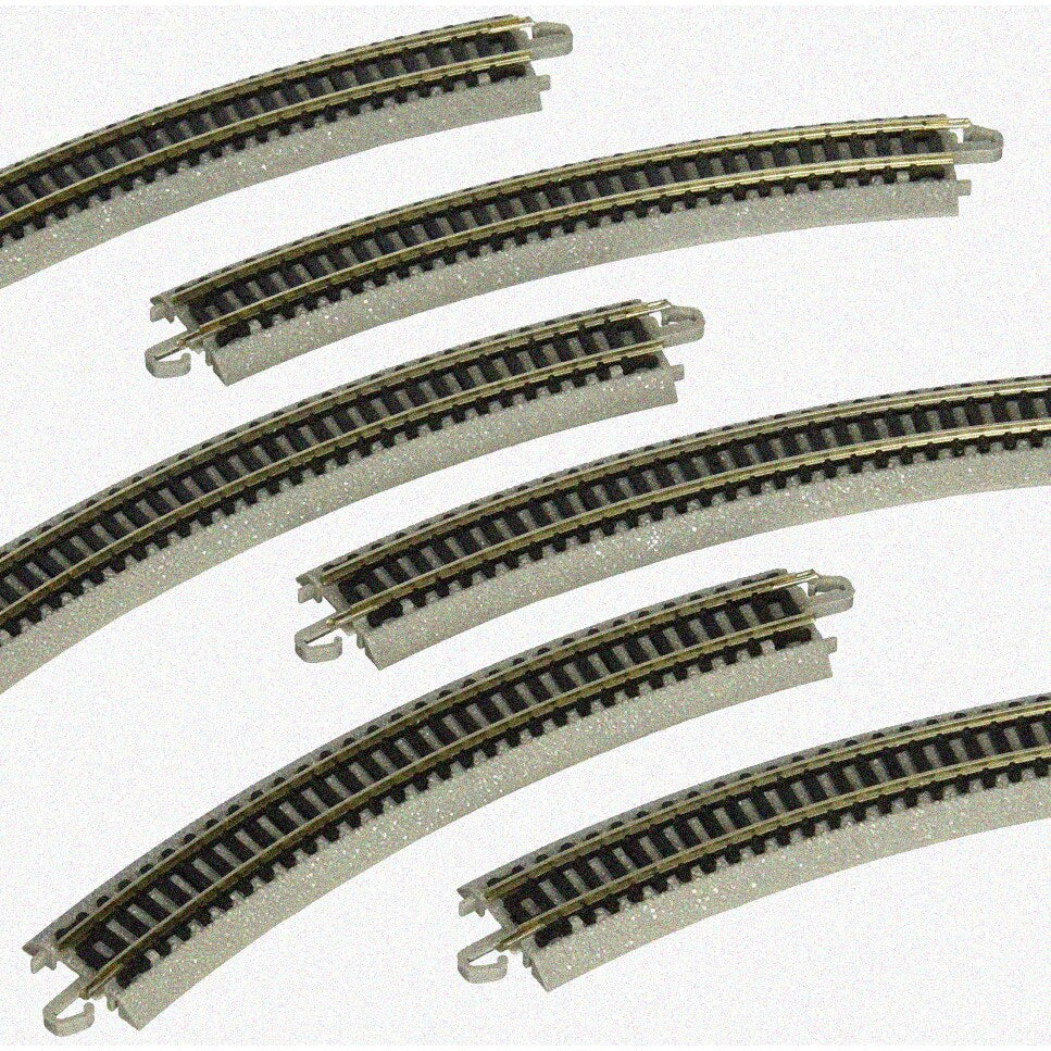 Snap-Fit N Scale Curved Track 6 Pack 11.25 Radius