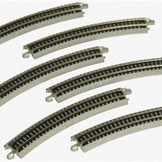 Snap-Fit N Scale Curved Track 6 Pack 11.25 Radius