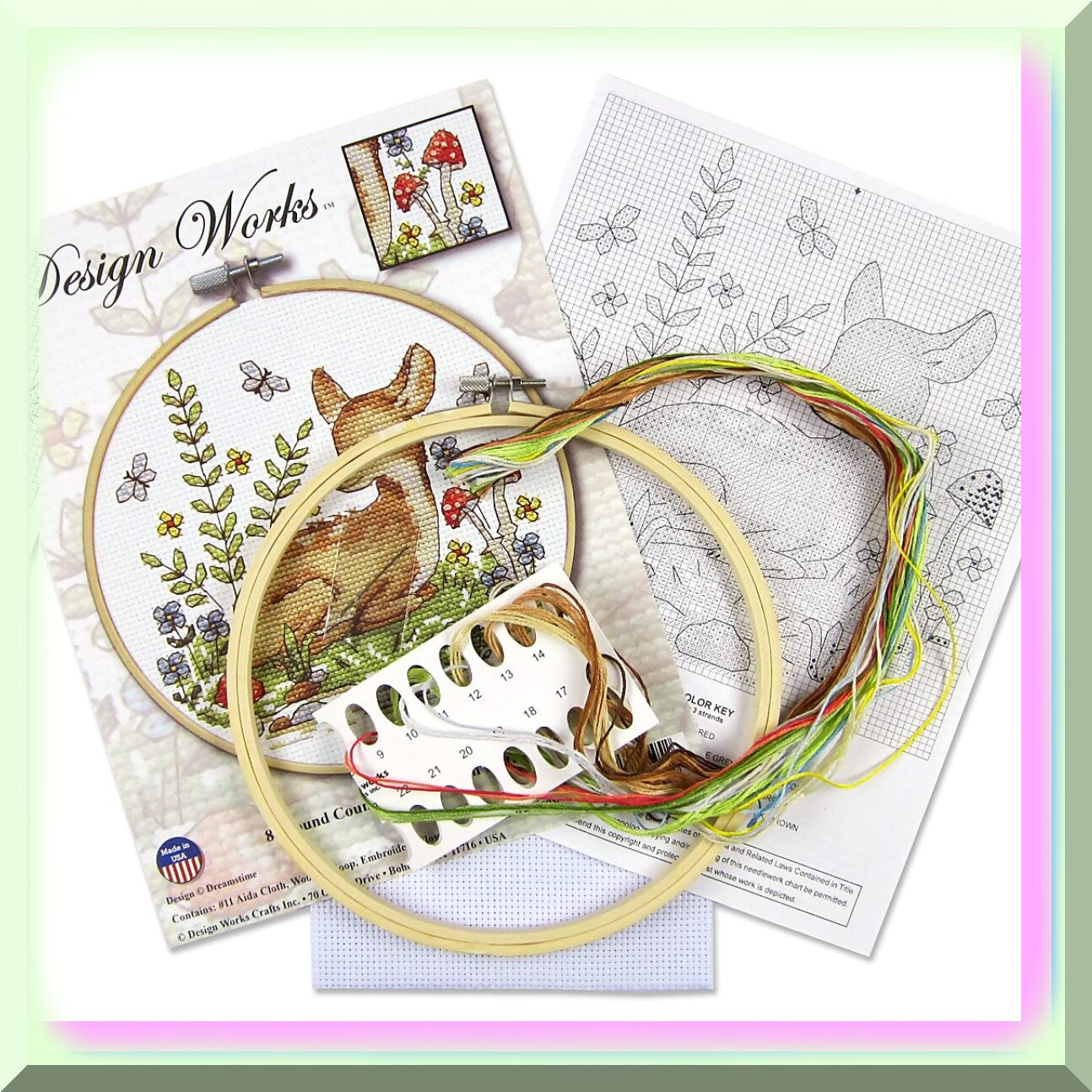 Nature Cross Stitch Kit with Deer Design