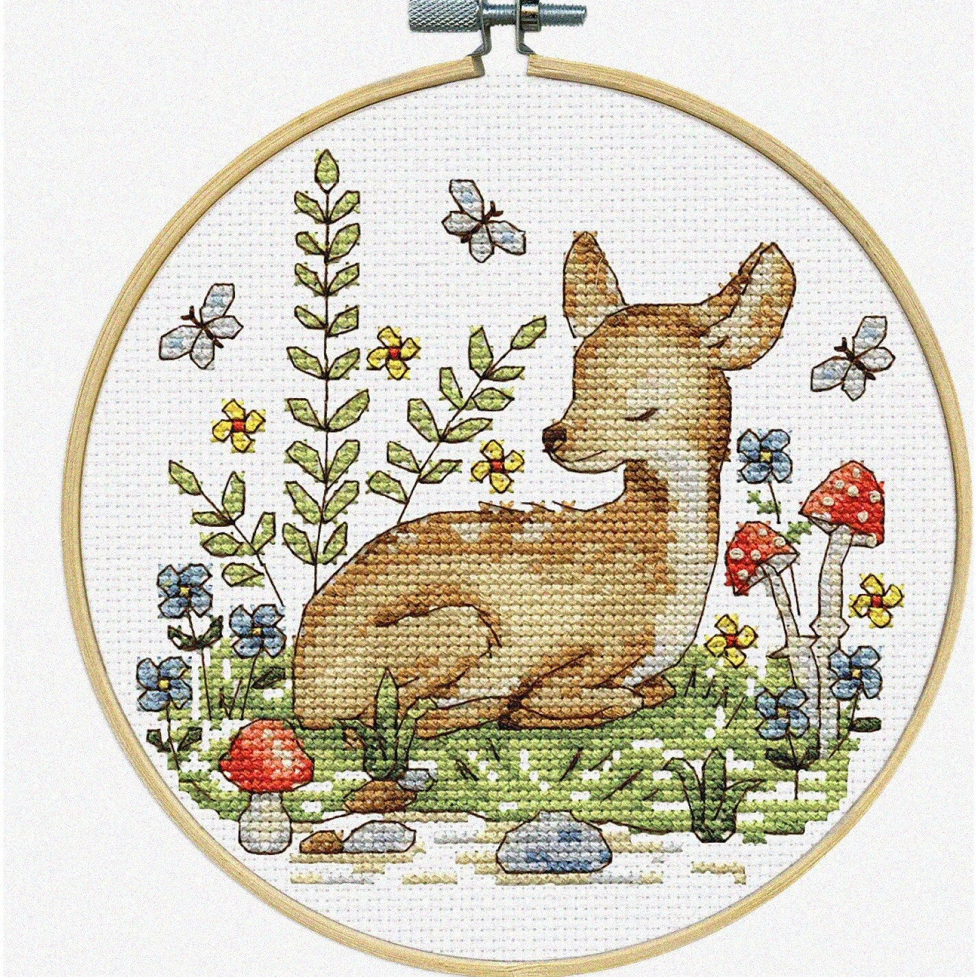 Nature Cross Stitch Kit with Deer Design