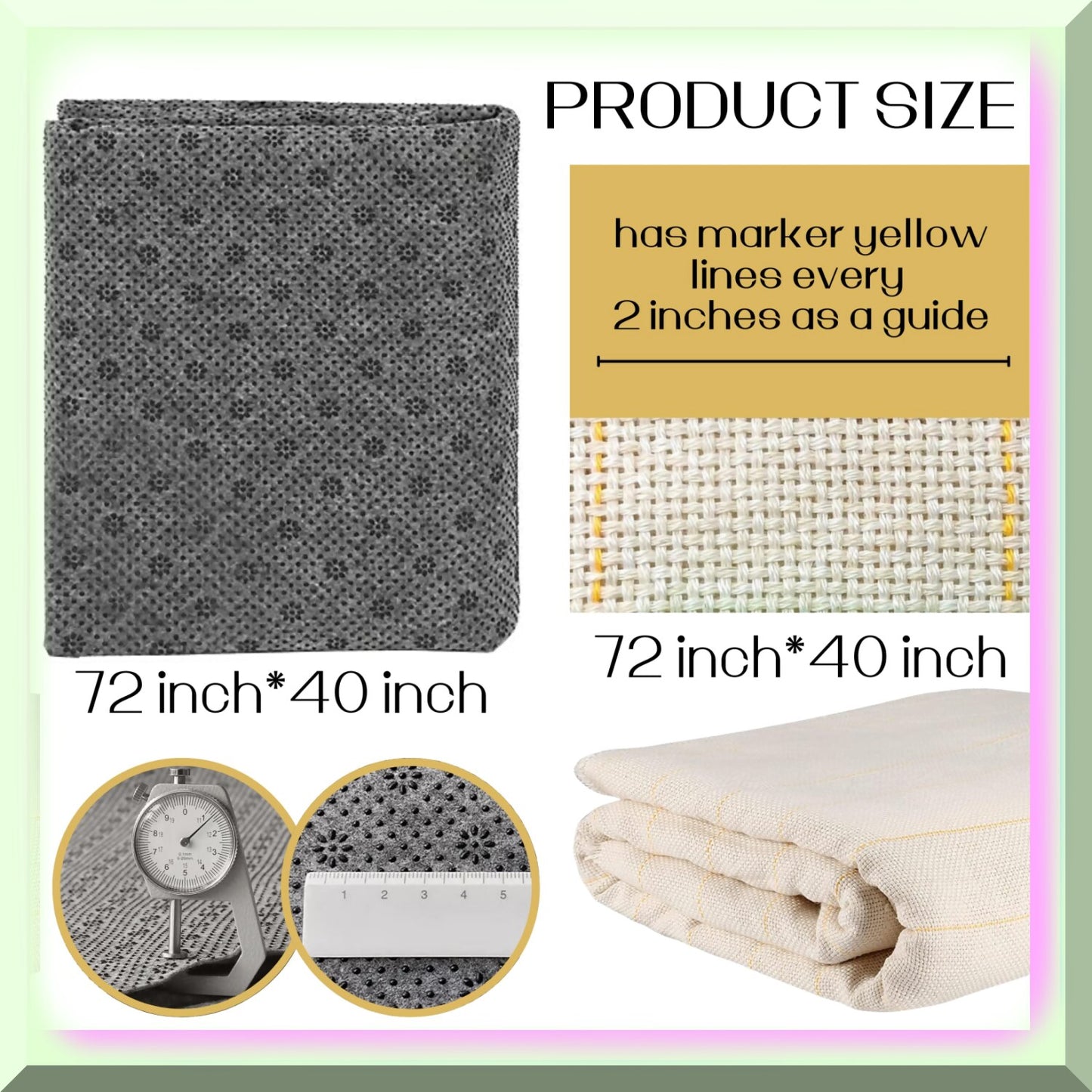 Primary Tufting Cloth and Non-Slip Backing for Rug and Embroidery Projects