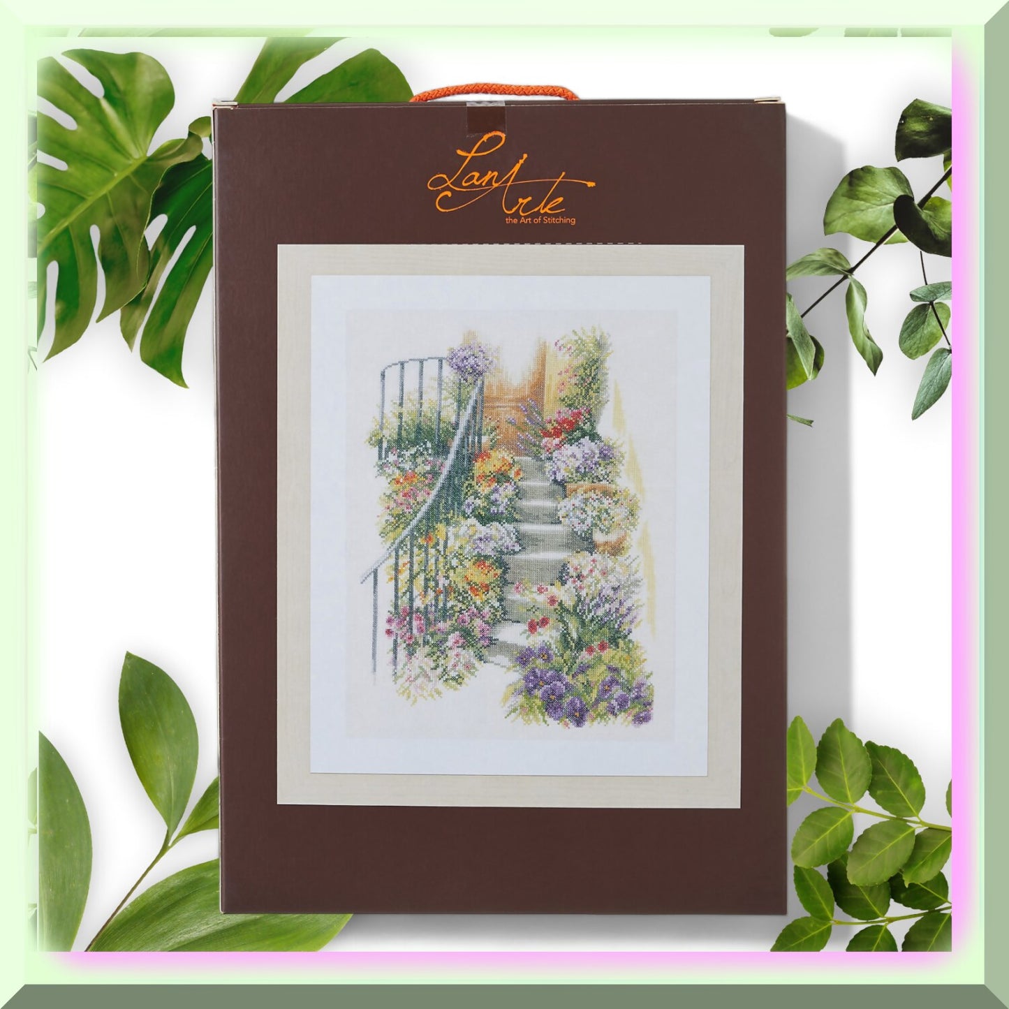 Cross Stitch Kit for Floral Embroidery and Creative Projects