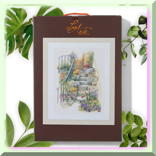 Cross Stitch Kit for Floral Embroidery and Creative Projects