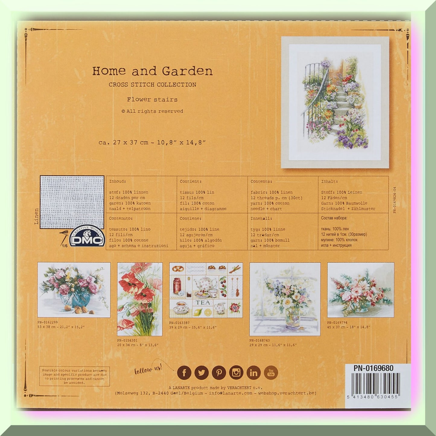 Cross Stitch Kit for Floral Embroidery and Creative Projects