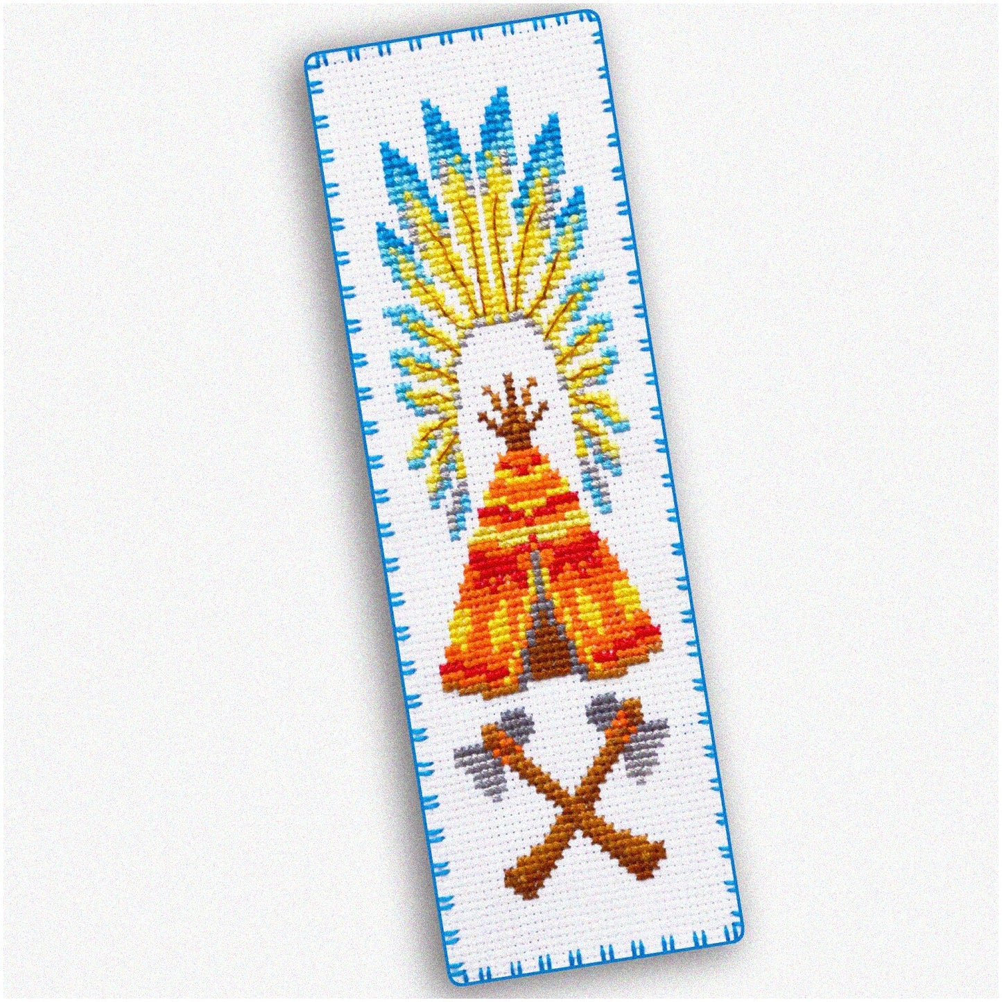 DIY Embroidery Bookmark Kit with Pattern and Floss
