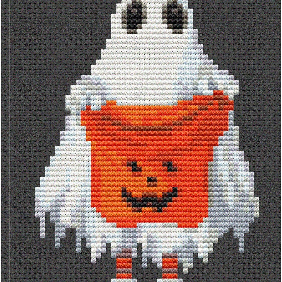 Spooky Halloween Cross Stitch Kit with Trick or Treat Design
