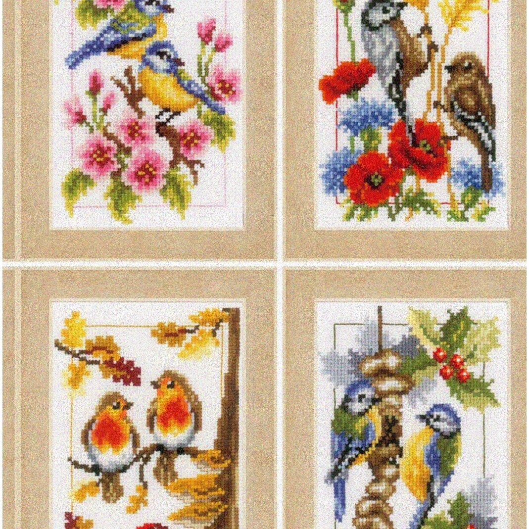 Seasonal Cross Stitch Mini Kit Set of 4