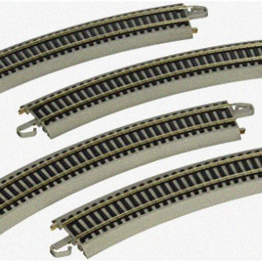 E-Z TRACK 18" Radius Curved HO Scale Tracks 4 Pack