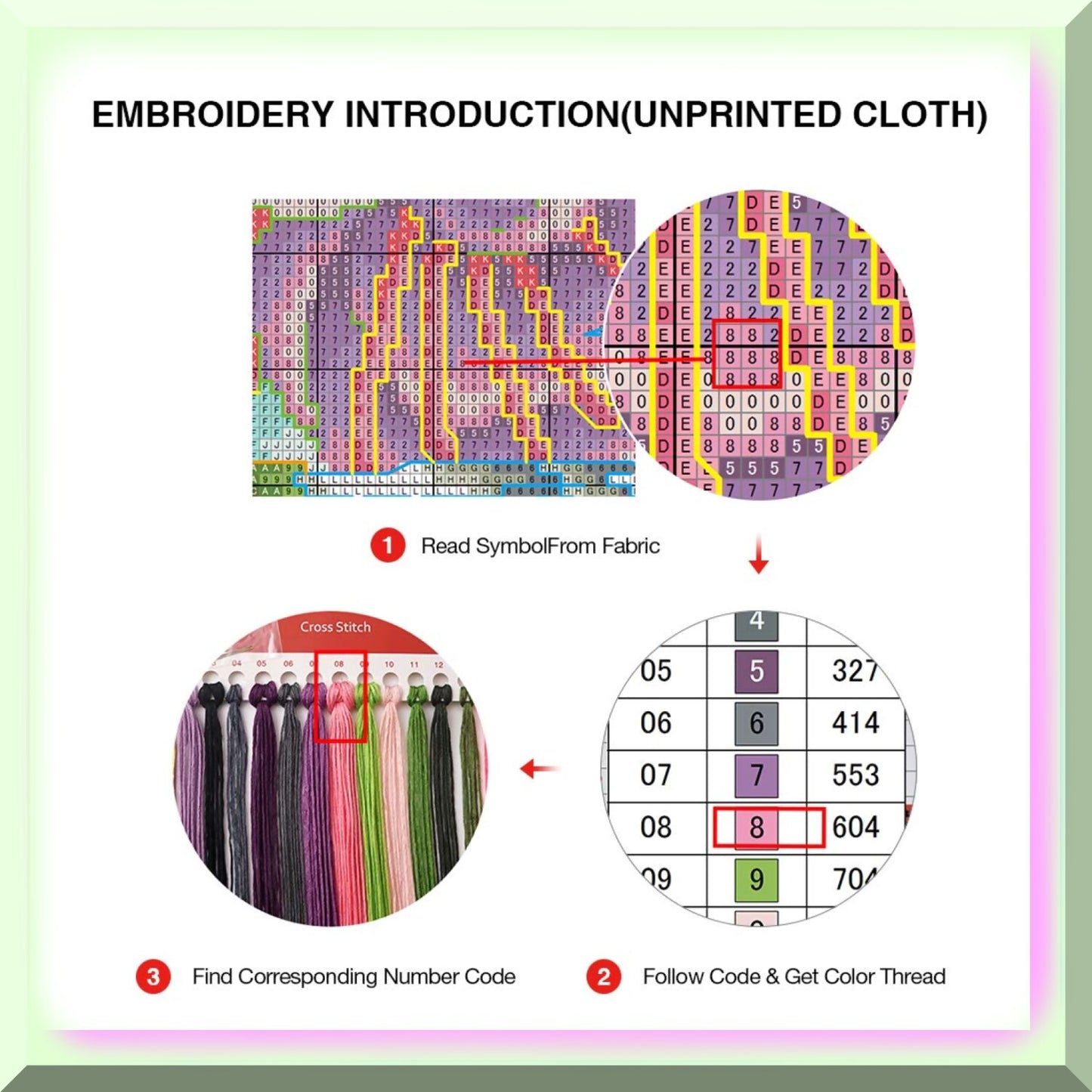Cross Stitch Bookmark Kit with Vibrant Colors and Durable Thread