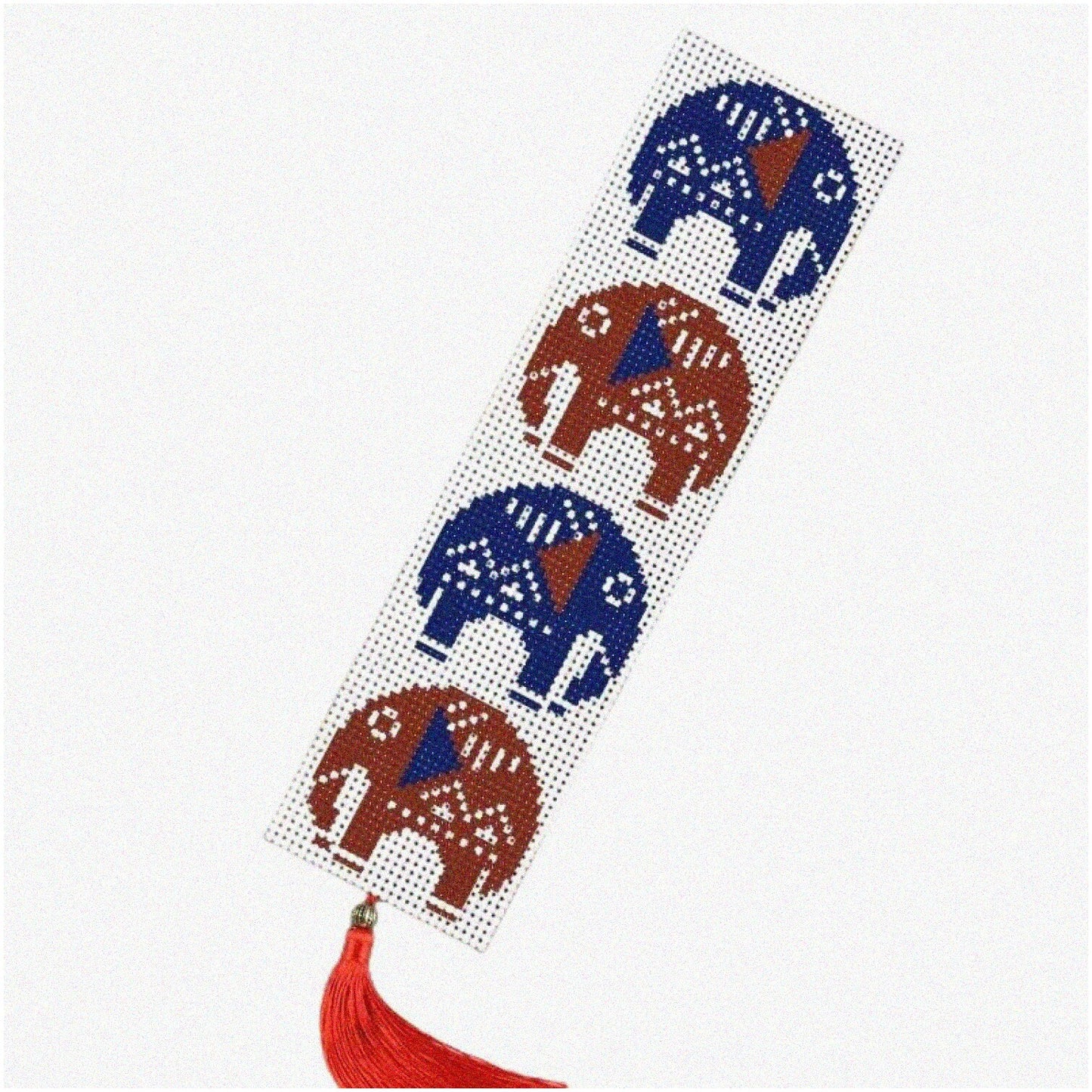 Cross Stitch Bookmark Kit with Vibrant Colors and Durable Thread