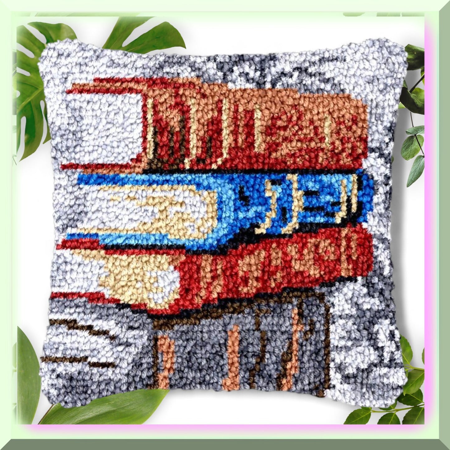 DIY Latch Hook Pillow and Rug Kit for Beginners