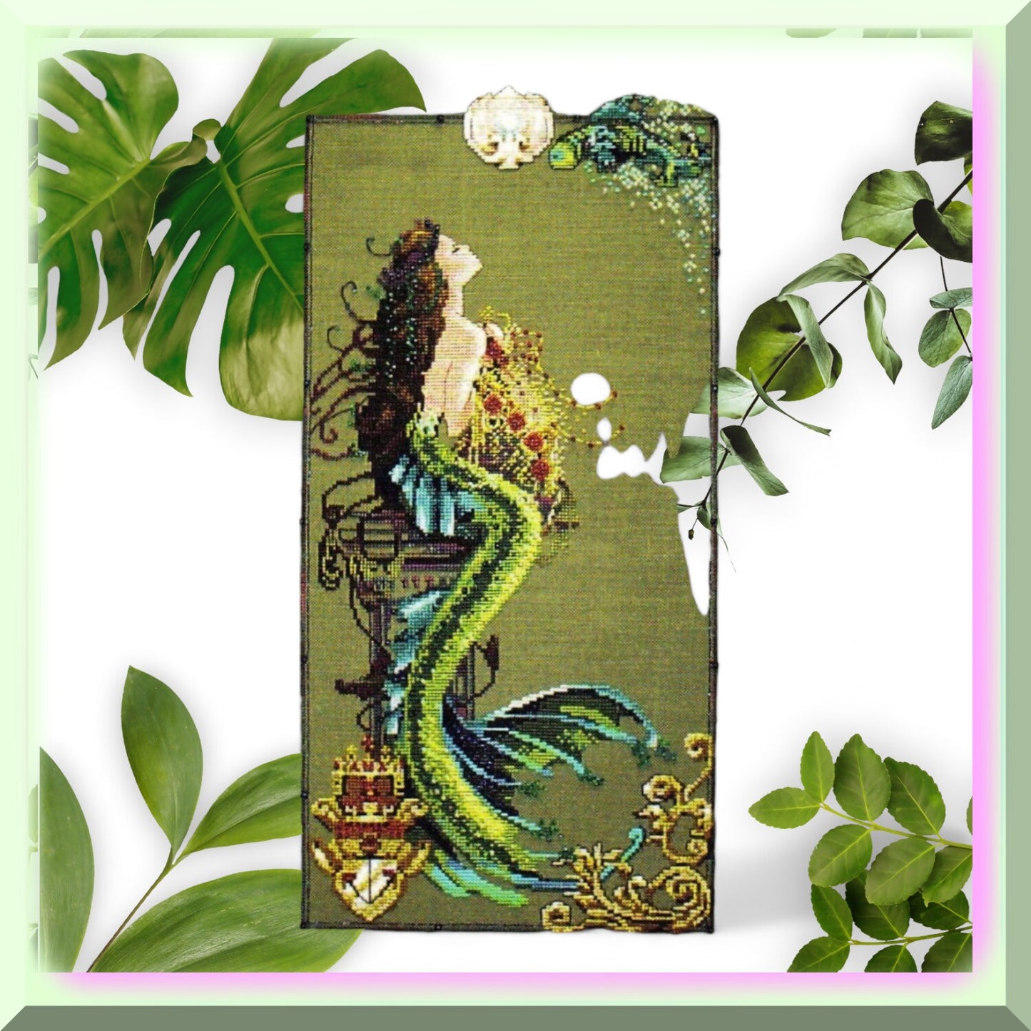 Mermaid Cross Stitch Pattern for Underwater Art