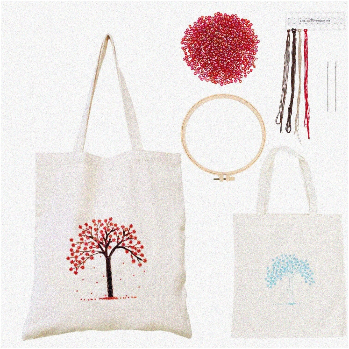 DIY Embroidery Canvas Bag Kit for Personalization