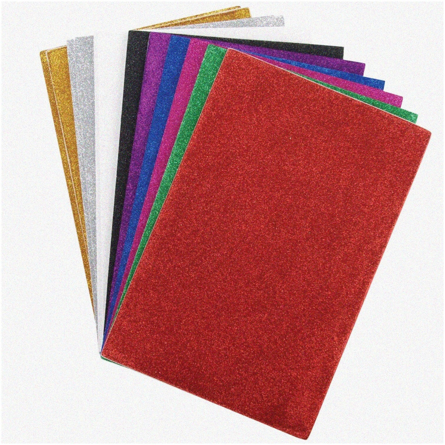 12 Pack Glitter Foam Sheets 6x9 Inches Vibrant Colors