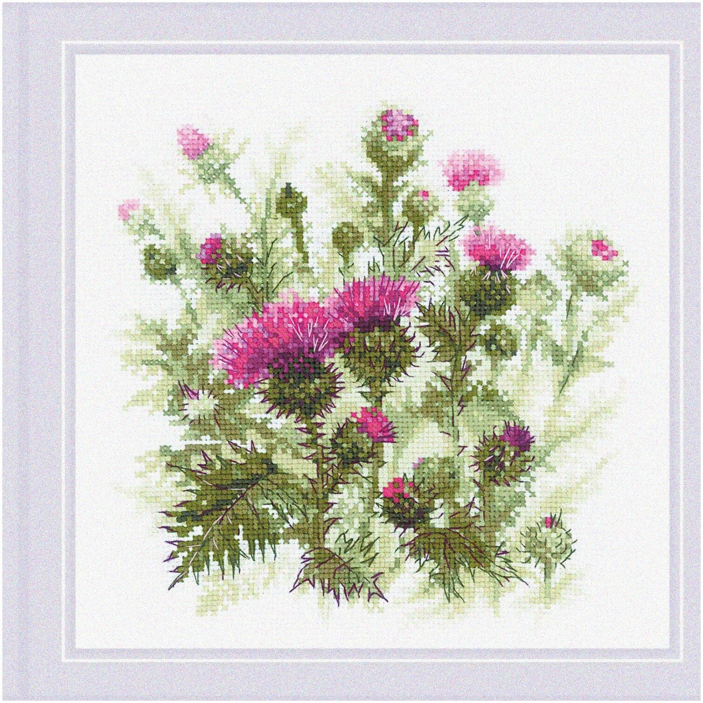 Vibrant Multicolor Cross Stitch Kit with Aida Fabric