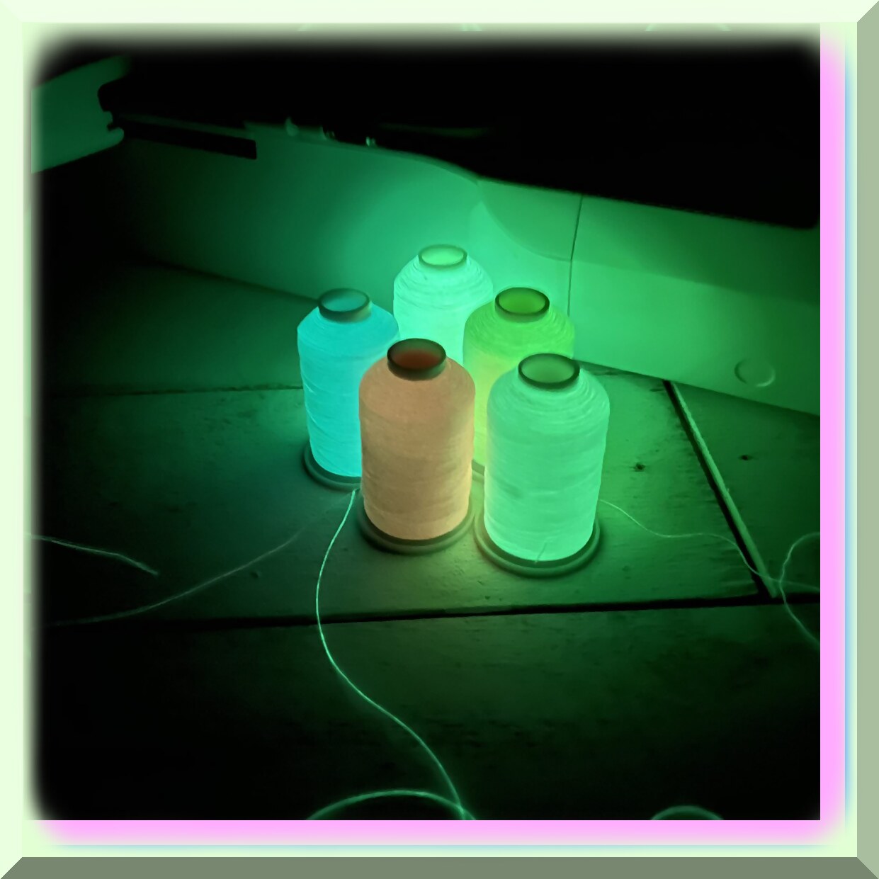 Glow in the Dark Embroidery Thread 1000M Cone for Machine Projects