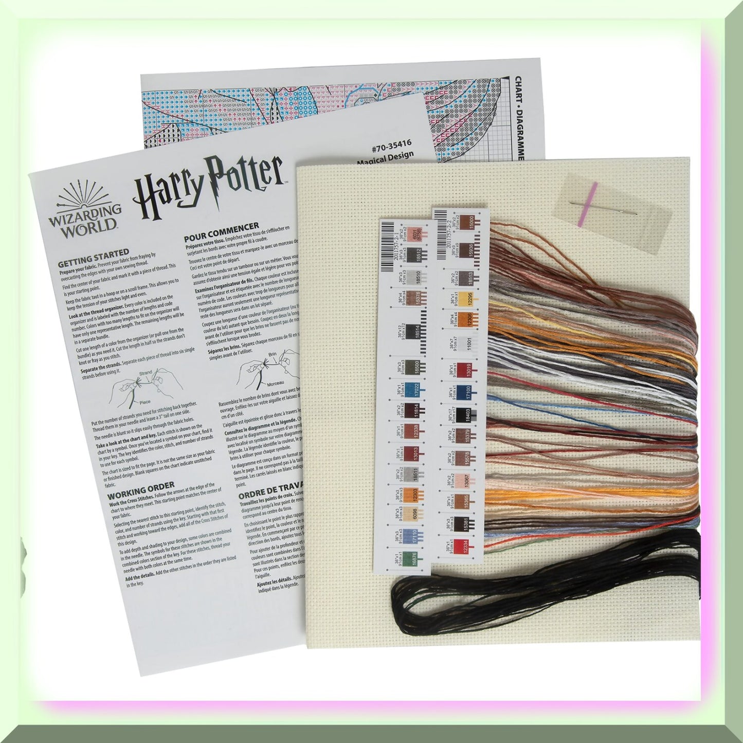 Enchanting Wizarding World Cross Stitch Kit for Beginners