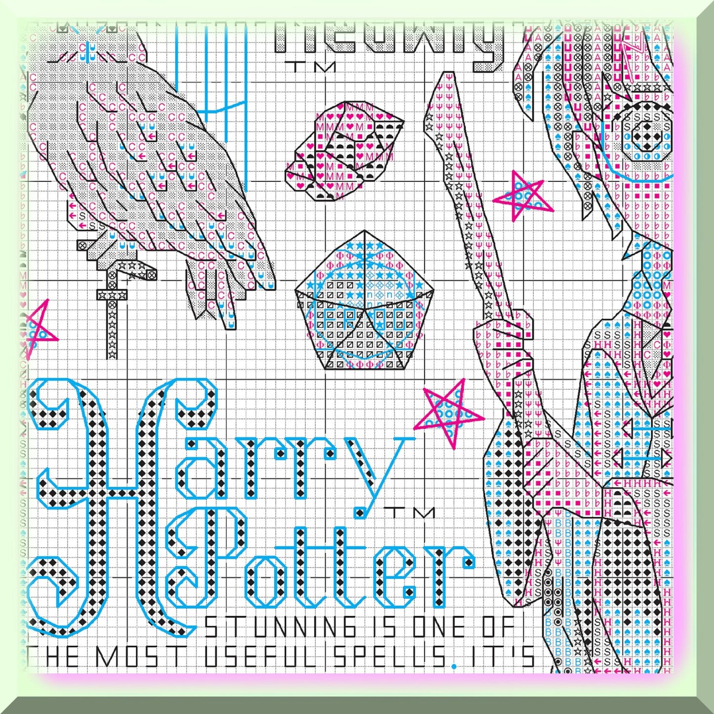 Enchanting Wizarding World Cross Stitch Kit for Beginners