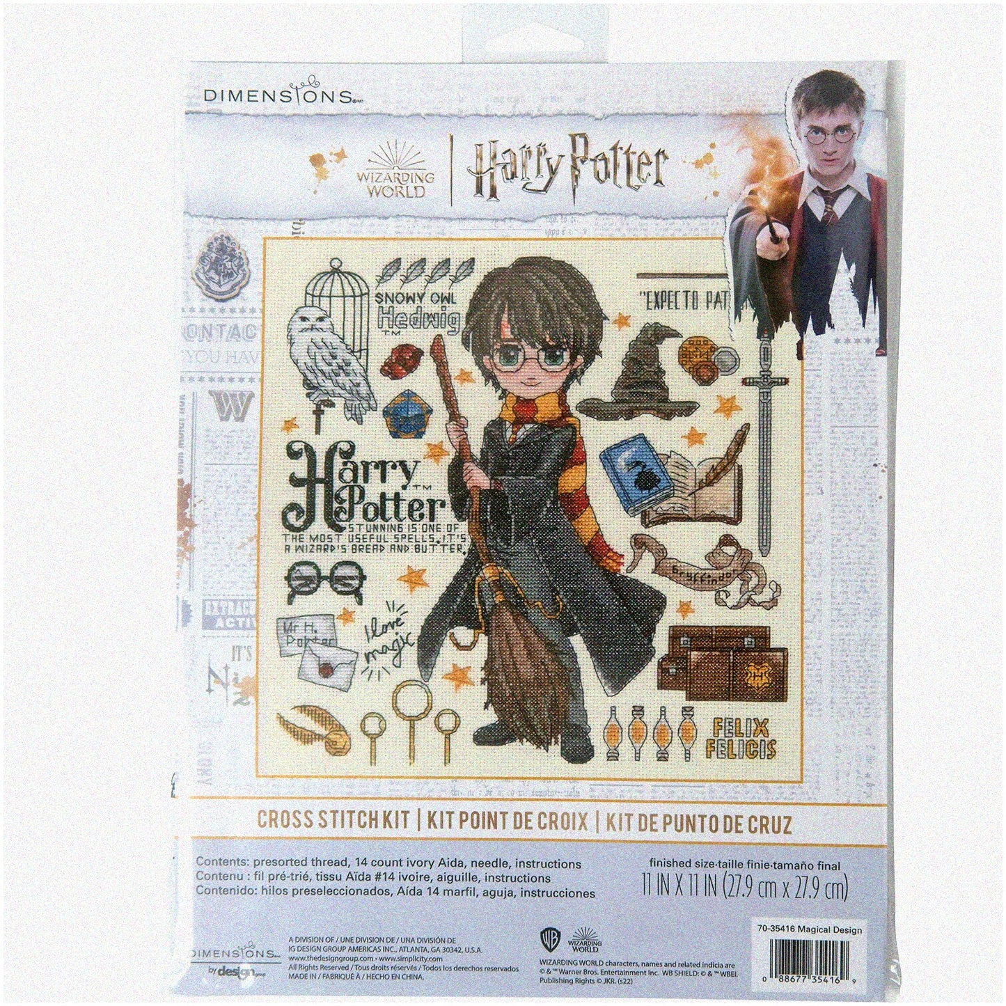 Enchanting Wizarding World Cross Stitch Kit for Beginners
