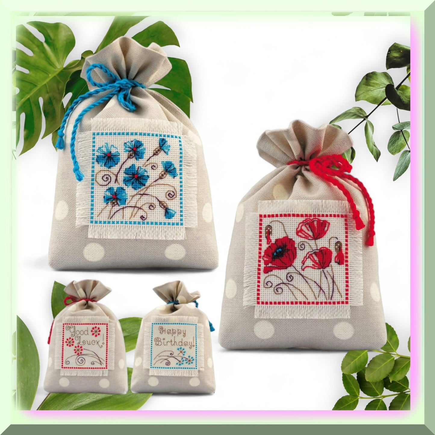 Cross Stitch Gift Bags Kit for Creative Gifting