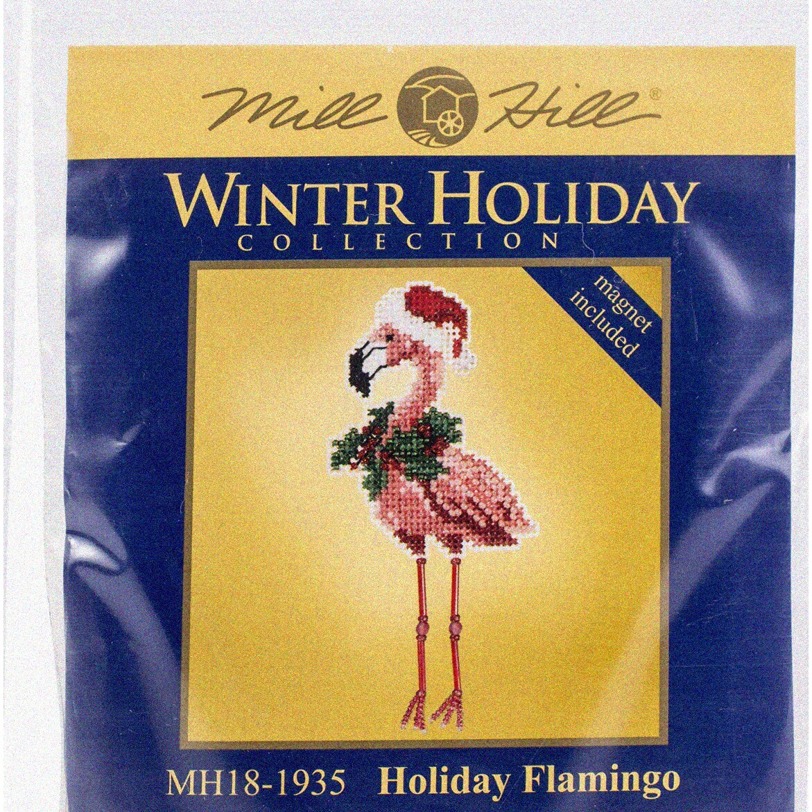 Vibrant Cross Stitch Kit with Beads and Chart