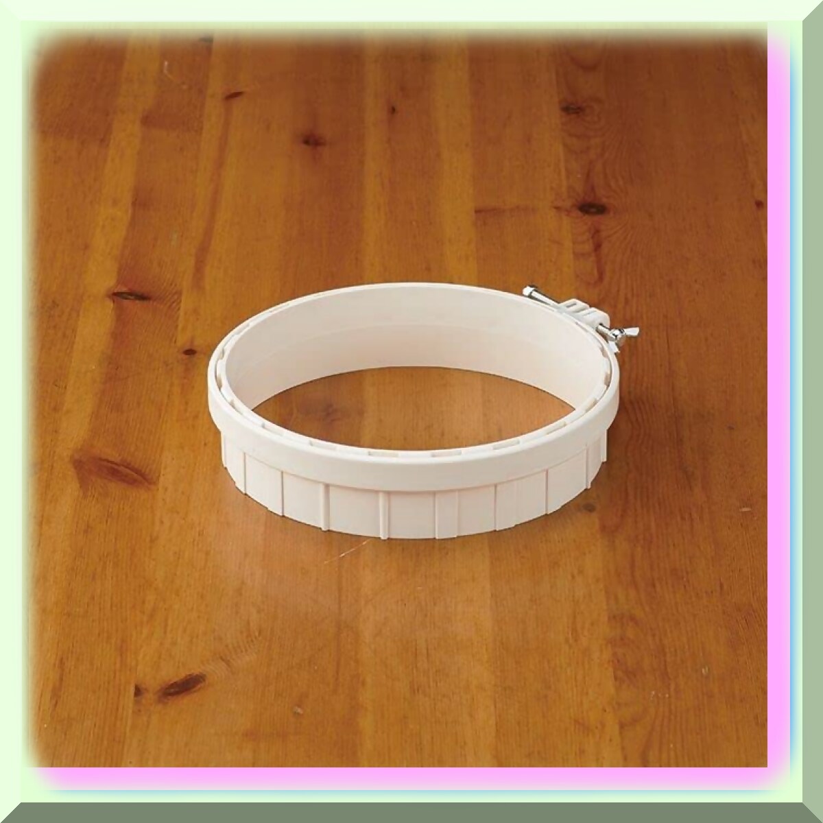 Whispering Clouds Punch Needle Hoop for Delicate White Notion