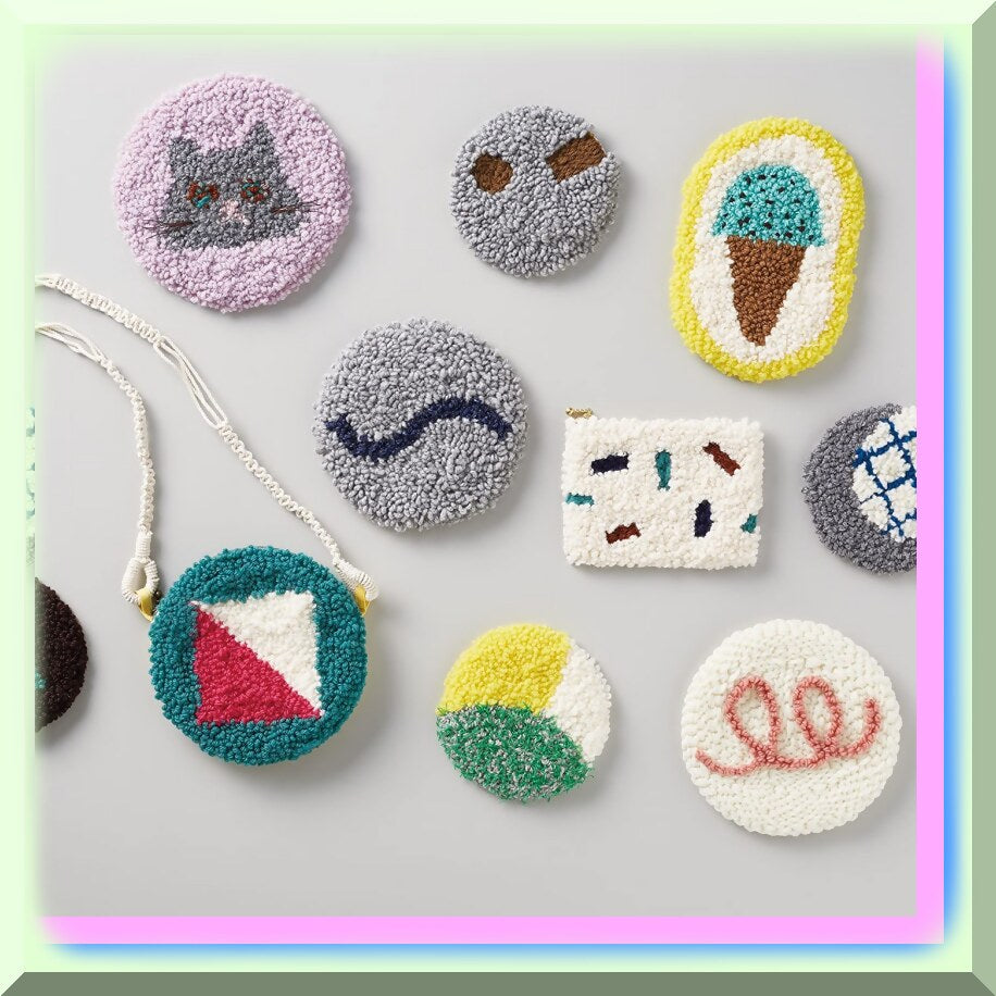 Blue Punch Needle Kit for Creative Stitching