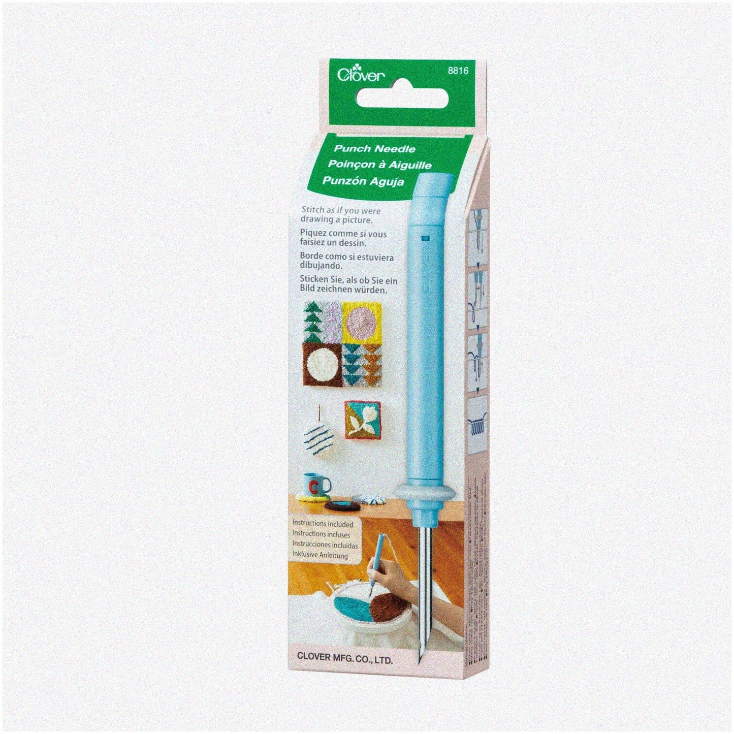 Blue Punch Needle Kit for Creative Stitching