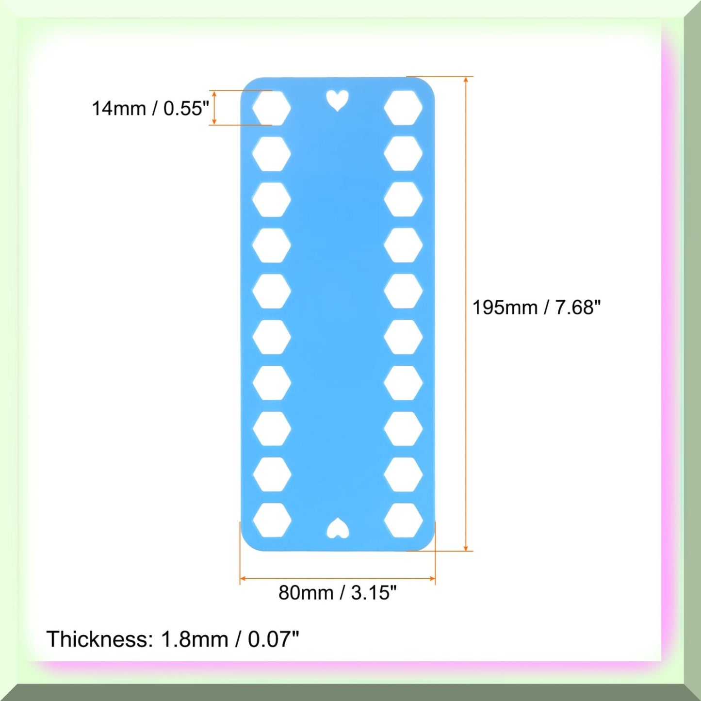 20-Position Embroidery Floss Organizer Card for Sewing