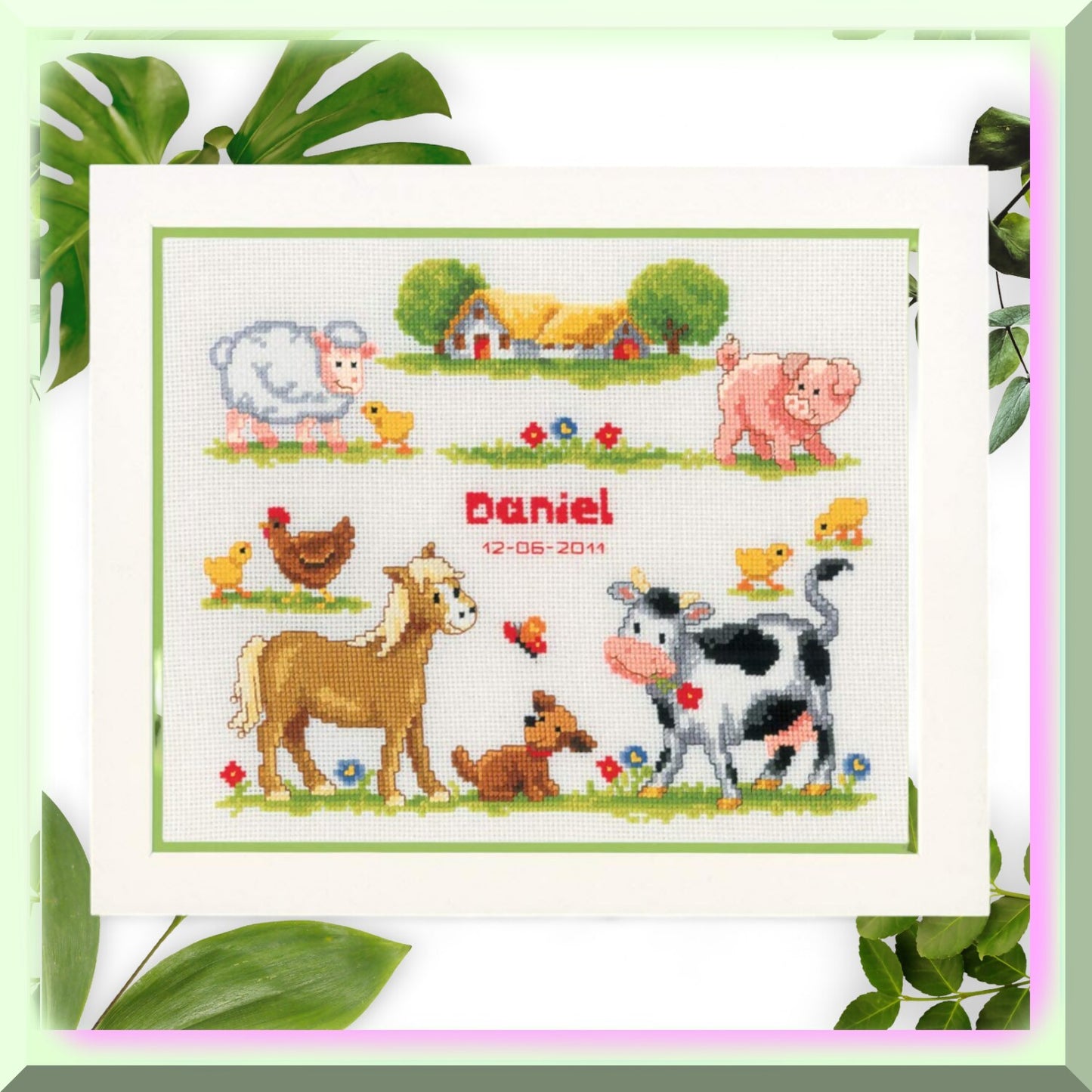 Farmyard Cross Stitch Kit for Beginners and Artisans